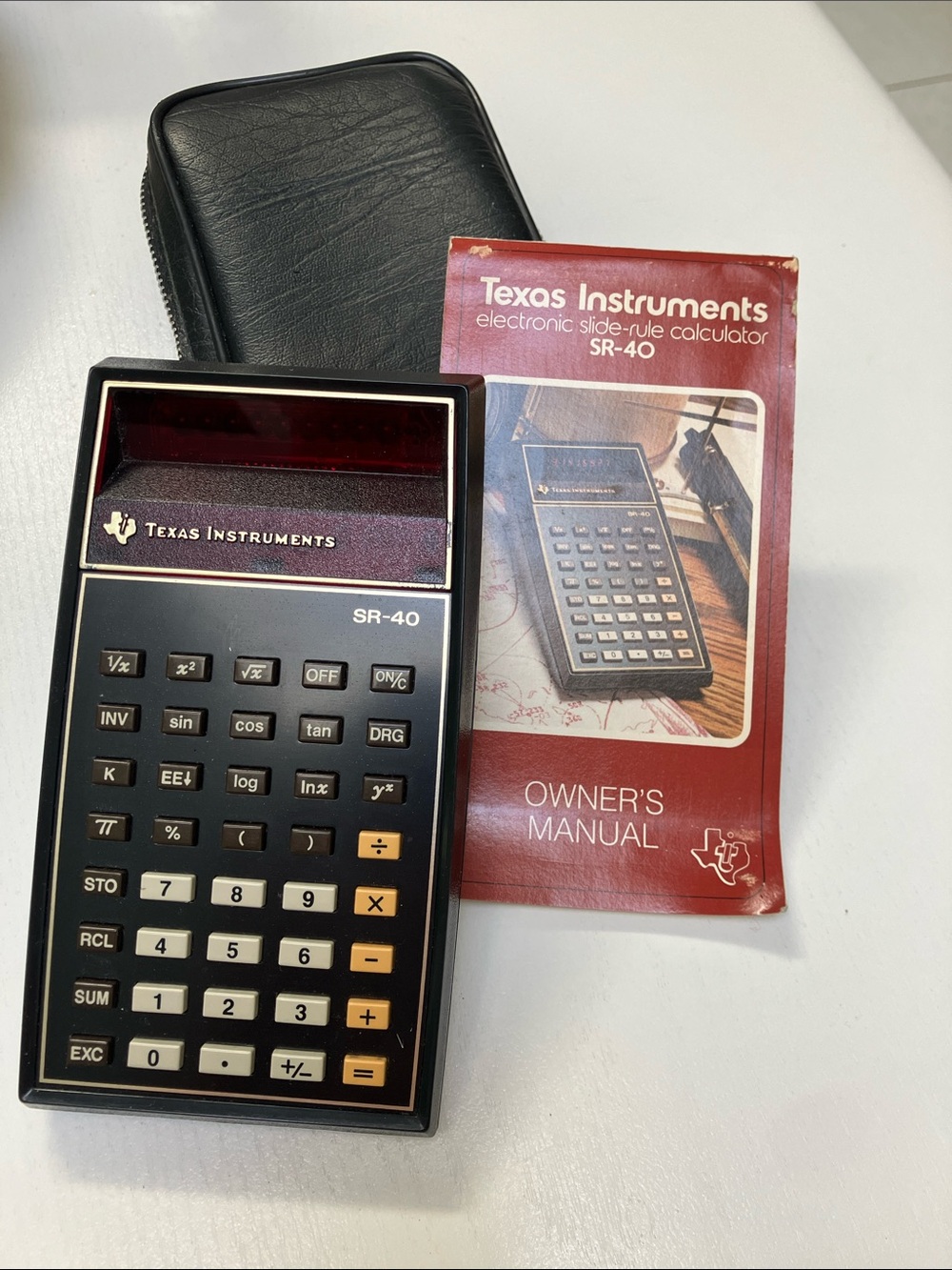 Texas Instruments SR-40 Calculator in Black and Gold